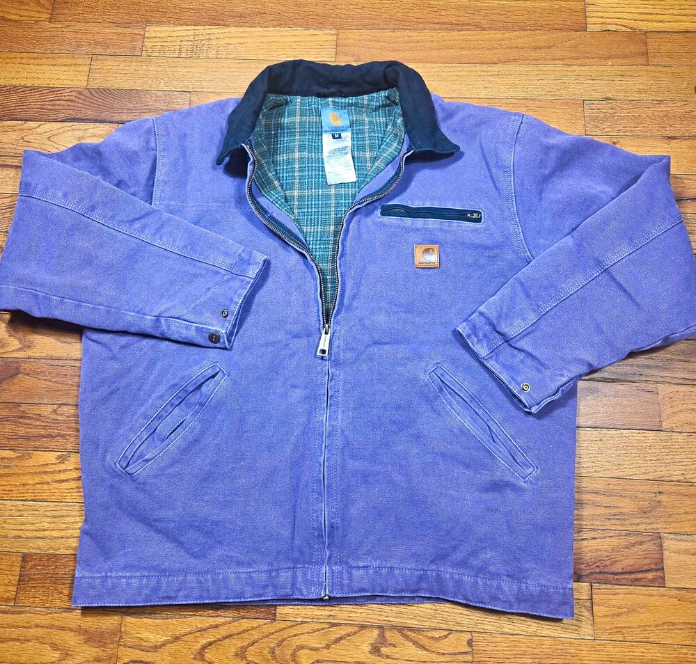 Vintage Carhartt J97 PTL Detroit Jacket Medium Petrol Faded 2005 Blanket Lined